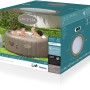 Verpackung: Bestway Lay-Z-Spa Palm Springs AirJet, aufblasbarer Whirlpool Ø 196 cm, taupe, für 6 Personen.