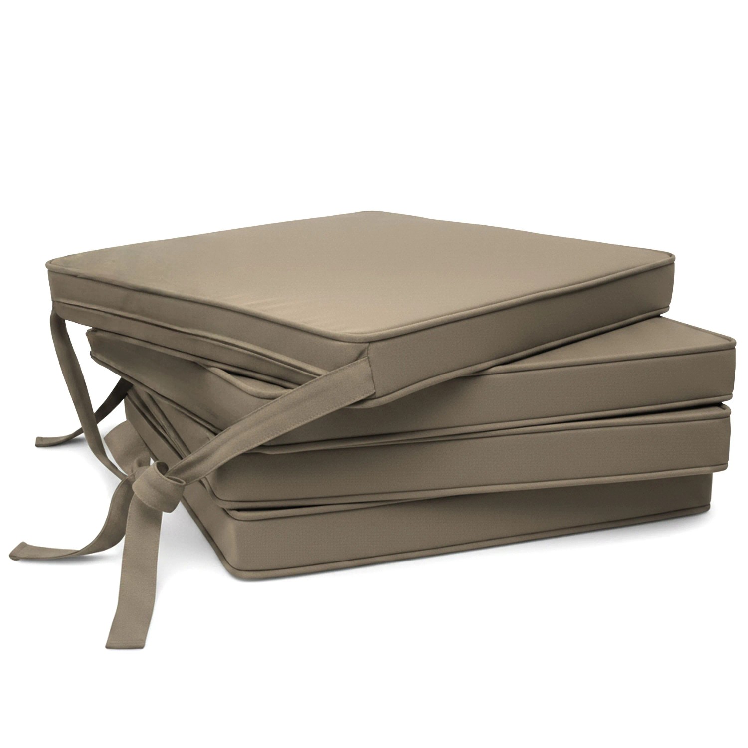 Beautissu 4er Set Loft SK Stuhlkissen Taupe 45x40x5cm