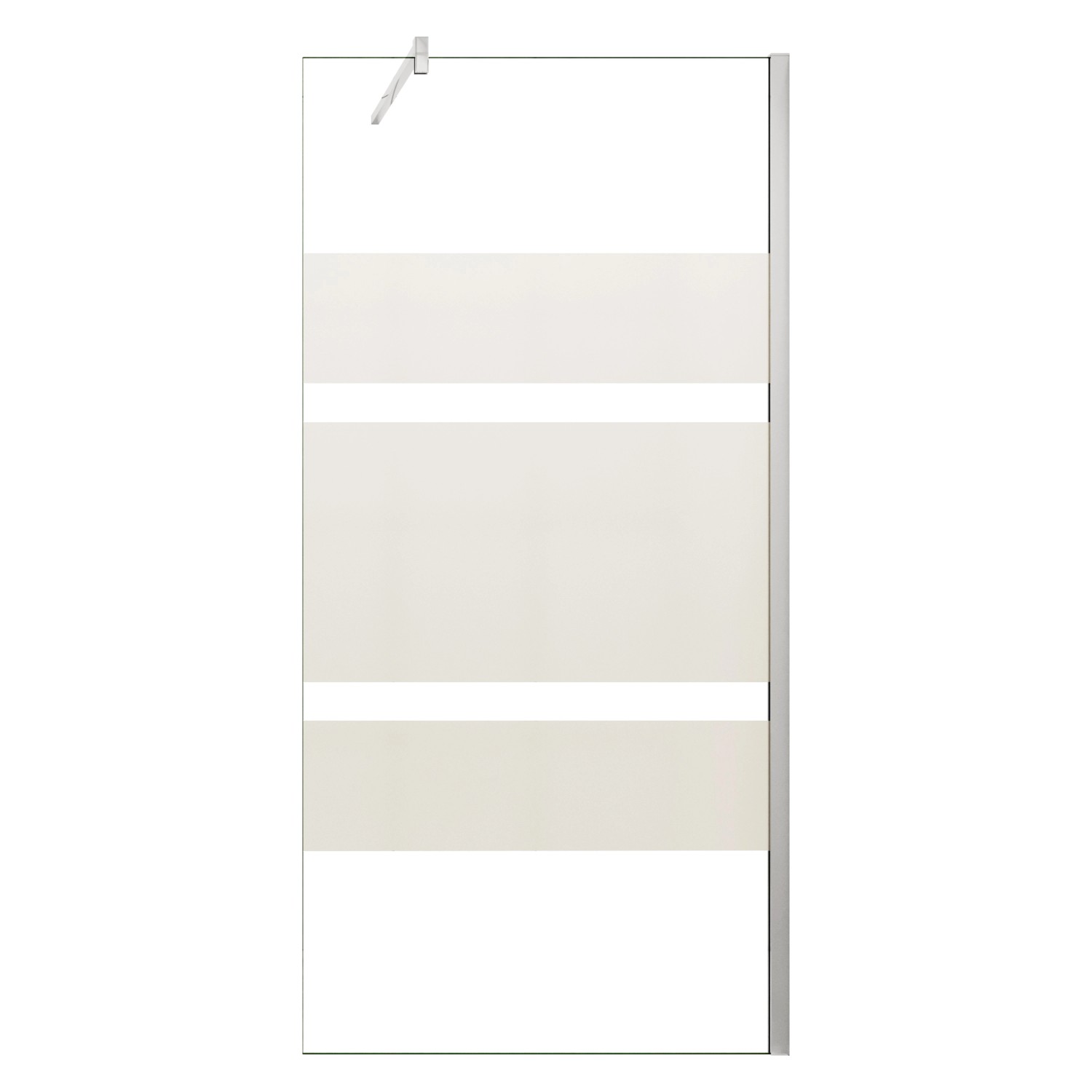 AICA 80x190cm Walk In Teilsatiniert 6mm ESG Duschwand mit Stabilisator 140c günstig online kaufen