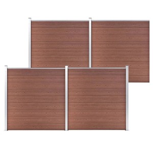 vidaXL Gartenzaun WPC 699x186 cm Braun 3053209