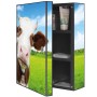 Banjado XXL Medizinschrank, abschließbar, anthrazit mit Kuh-Motiv. Bad-Standregal mit Fächern.