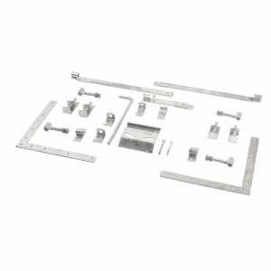 Beschläge-Set für Doppeltor Tokyo Nadelholz, zur Montage eines Gartentors.