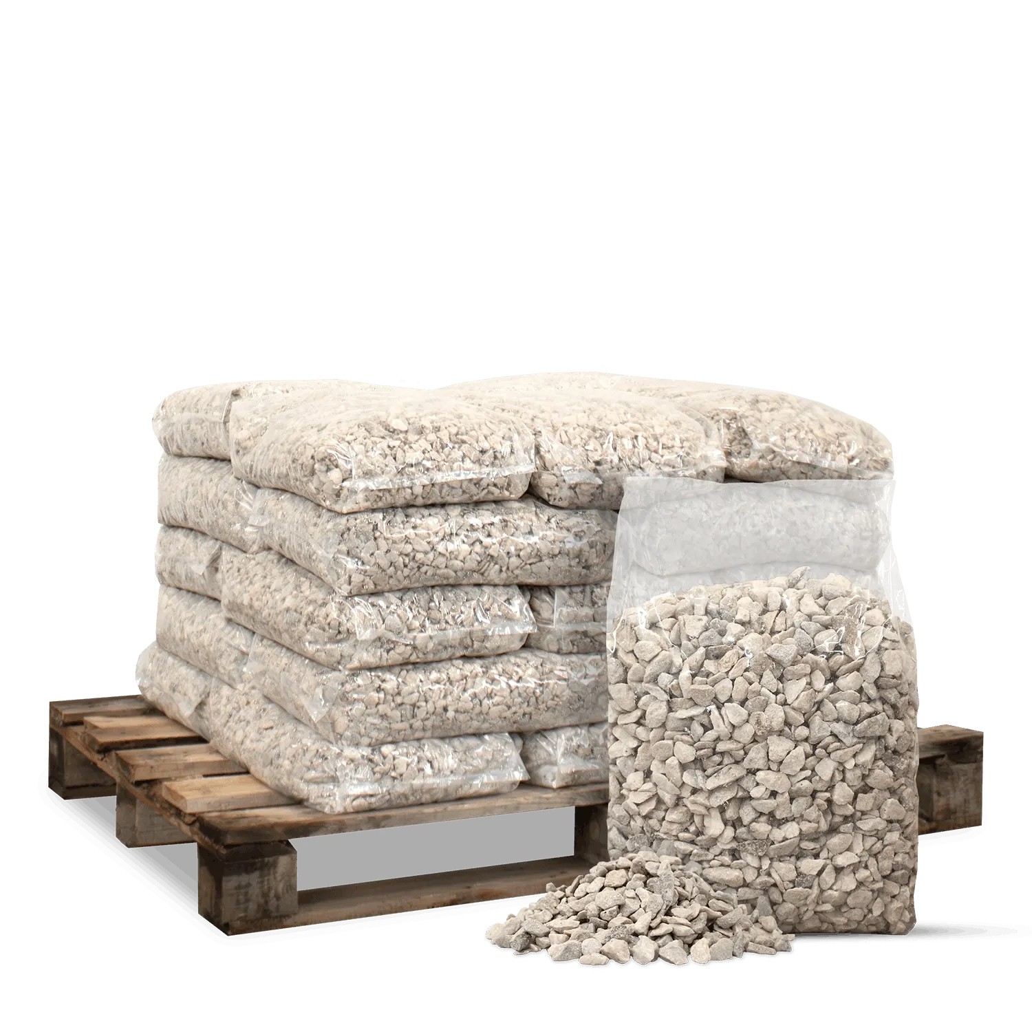 Galamio Calcit Splitt 20kg x 25 Sack 500kg Palette