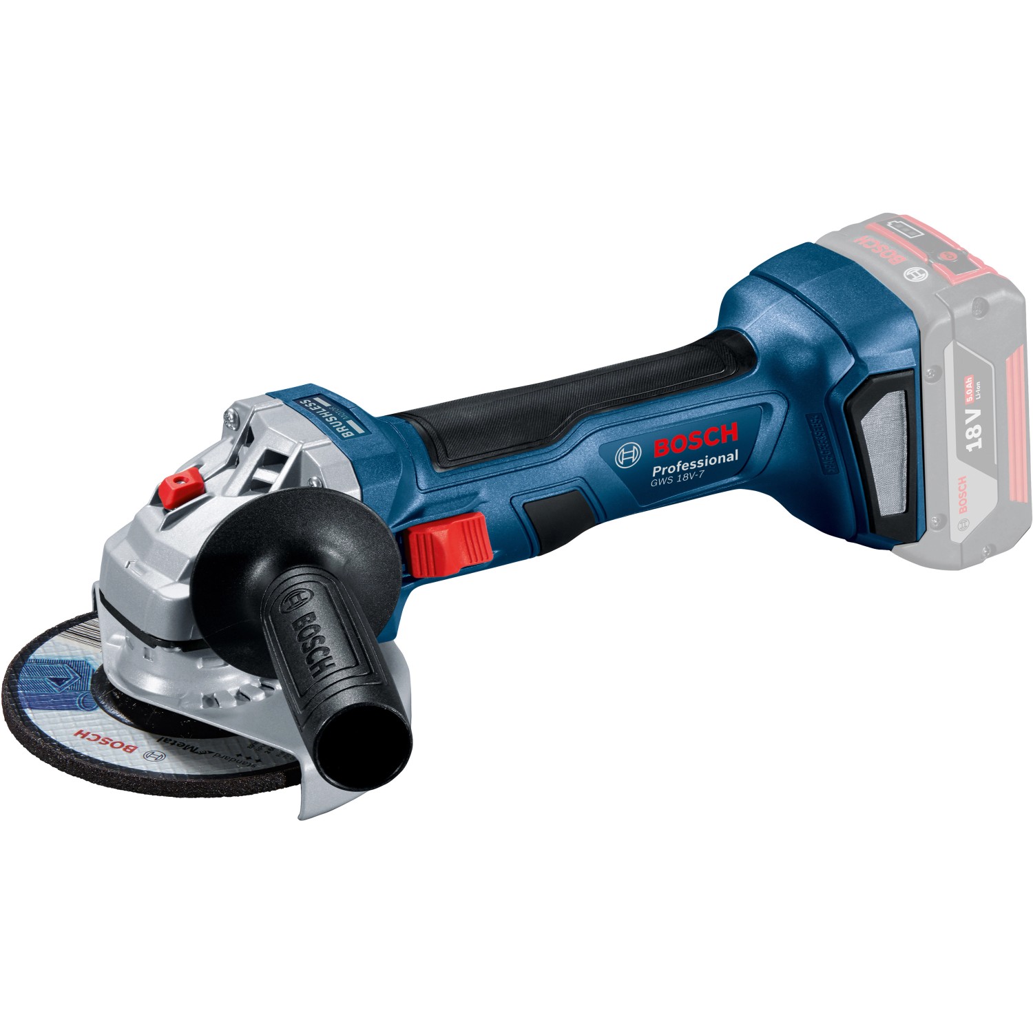 Bosch Professional Akku-Winkelschleifer GWS 18 V-7 Solo inkl. L-Boxx