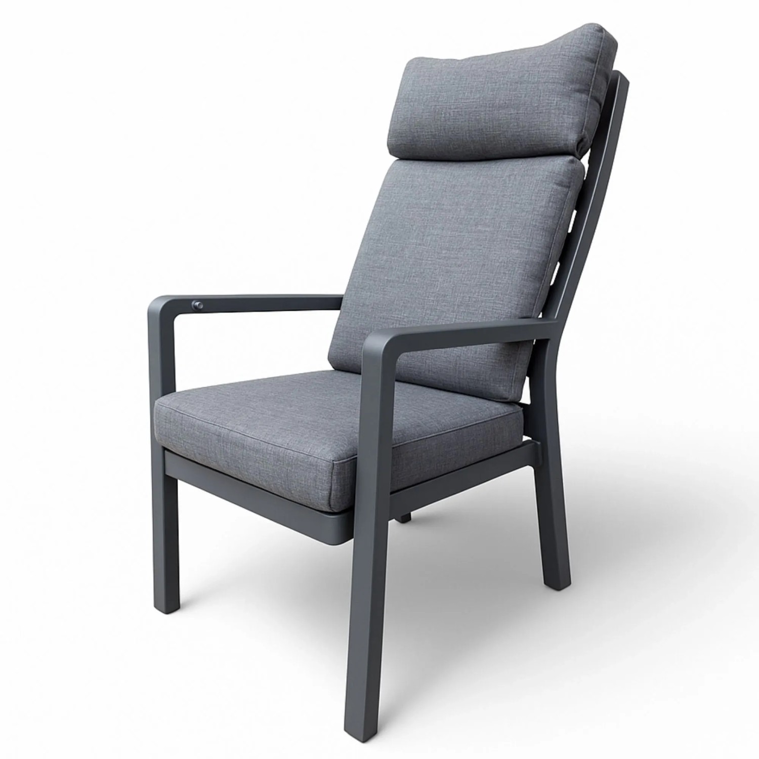 osoltus Gartensessel Alu Anthrazit Wetterfest Palma II Verstellbar Olefin Kissen