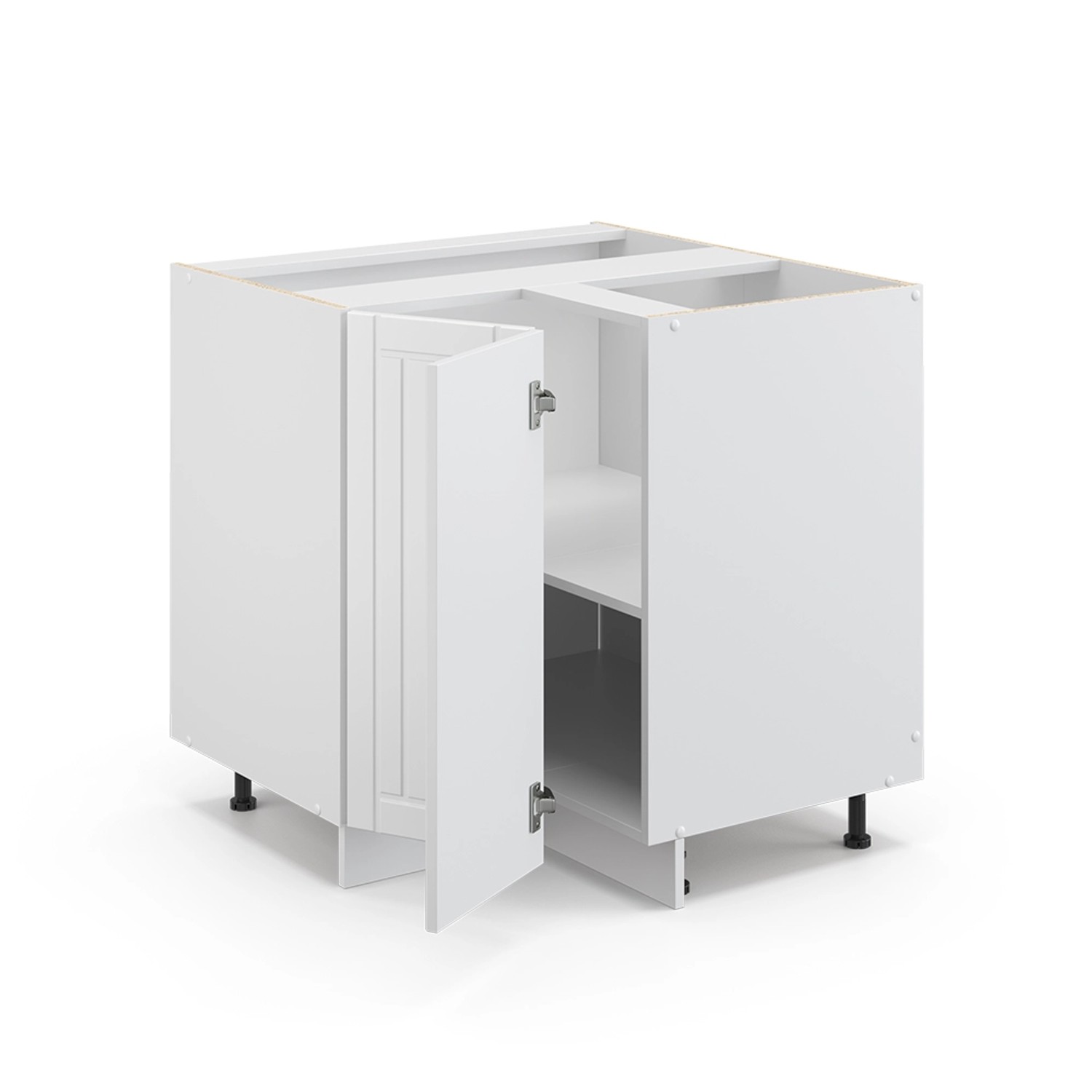 Vicco Eckunterschrank Fame-Line Weiß Landhaus/Weiß 81 cm AP Marmor