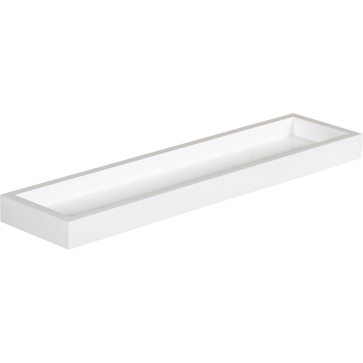 Weißes OBI Wandboard Loire, 40x15x4 cm, für Regalböden und Möbelbau.