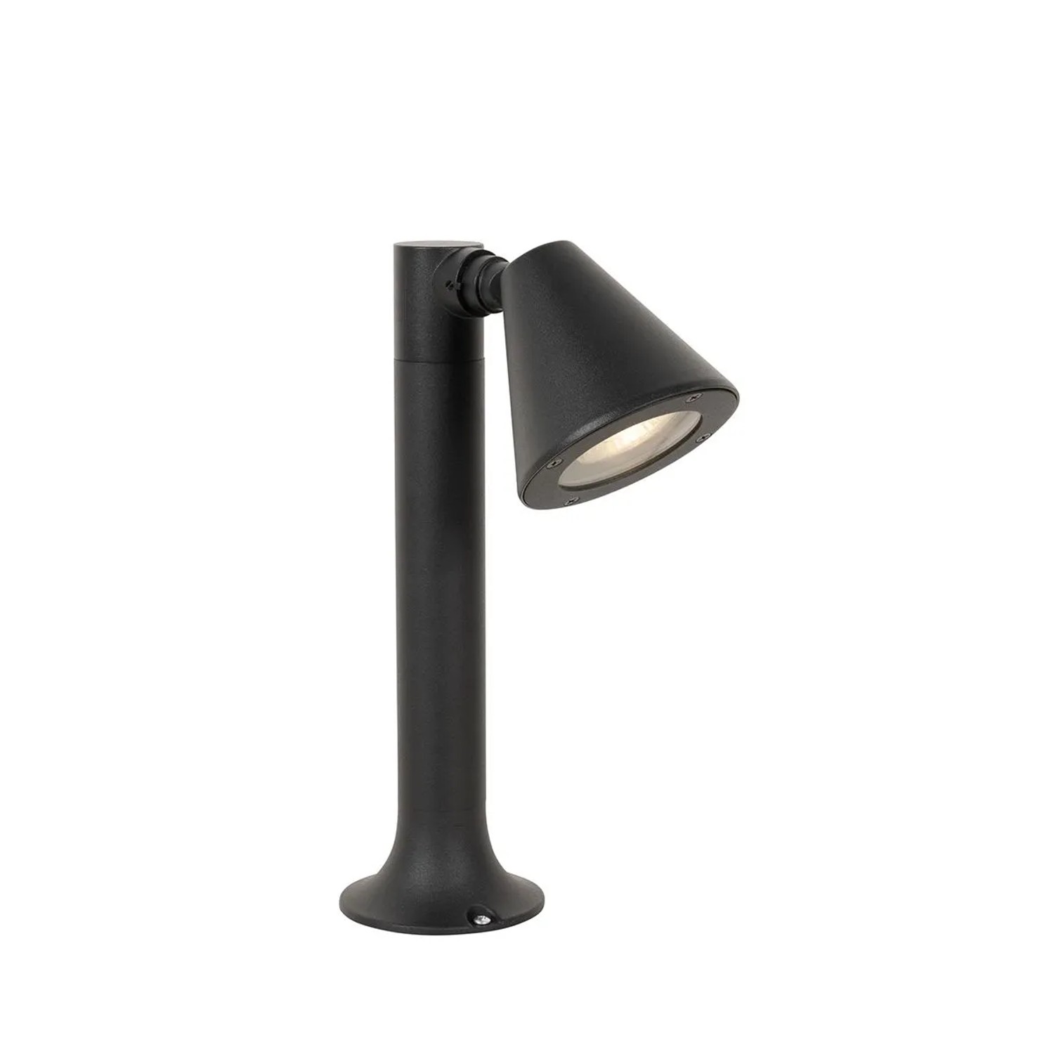 QAZQA Moderner Außenpfosten Schwarz 30 cm IP44 Verstellbar Ciara
