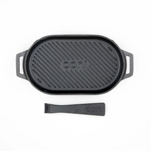 Ooni Grillpfanne Cast Iron Grizzler mit abnehmbarem Griff, Gusseisen, für Ooni Pizzaöfen.