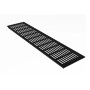 Schwarzes MS Beschläge Lüftungsgitter (130x1200mm) für Heizkörperverkleidung.