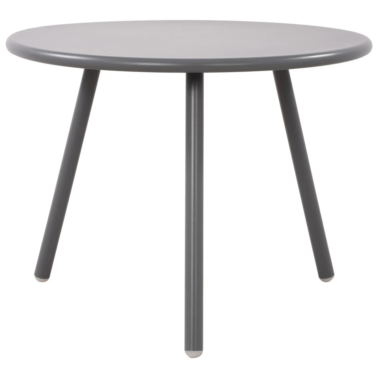 DELUKE Couchtisch NENIM Kunststoff Dunkelgrau 60x60x45cm Sofatisch Rund Beistelltisch Wohnzimmertisch Klein
