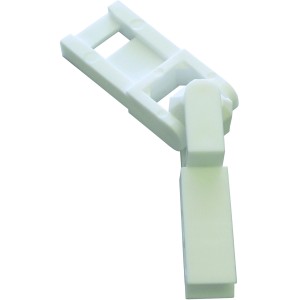 Gardinia Haken für Schräganlagen, Kunststoff, zur Montage von Lamellenvorhängen bis 45° Neigung.