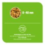 Detailaufnahme GROW by OBI Dekormulch Ahorn: Hackschnitzelstruktur und Hinweis auf Recyclingverpackung.