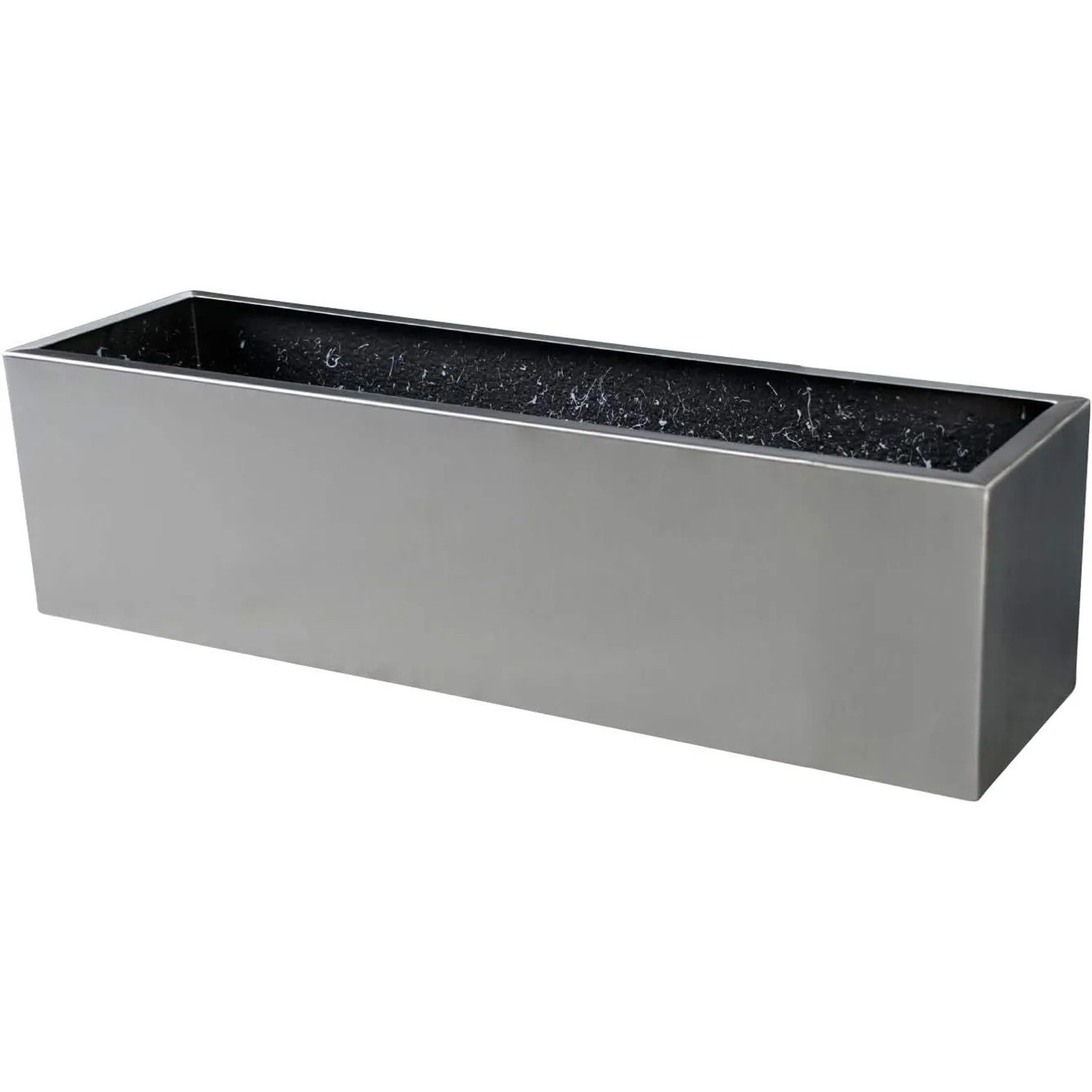 Vivanno Blumenkasten Balkonix 60 cm x 17 cm x 17 cm Edelstahl Gebürstet