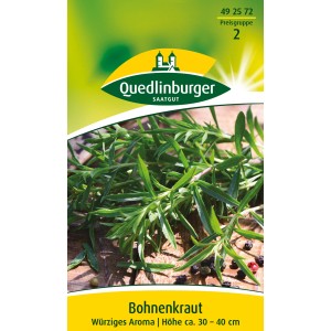Packung Quedlinburger Bohnenkraut Samen, einjährig, aromatisch und würzig.