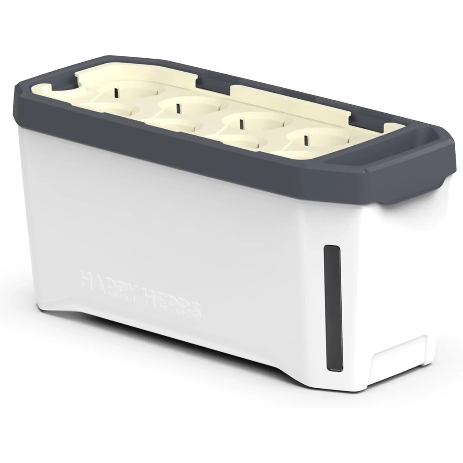 Gusta Garden Kräutertopf Harry Herbs 4in1 Pflanzentopf mit Bewässerungssystem Weiß ohne Anzuchthaube