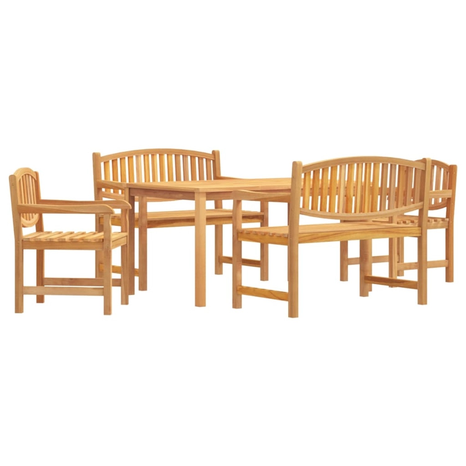 vidaXL 5-tlg Garten-Essgruppe Massivholz Teak Modell 112 günstig online kaufen