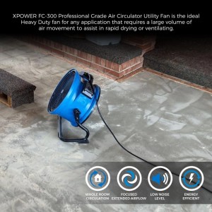 Xpower FC-300 14" 1600CFM Mehrzweck-Luftzirkulator mit 3-Stunden-Timer
