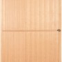 SKYLINE Sauna Tannenholz Natur L, Detail der Holzwand mit Scharnieren.