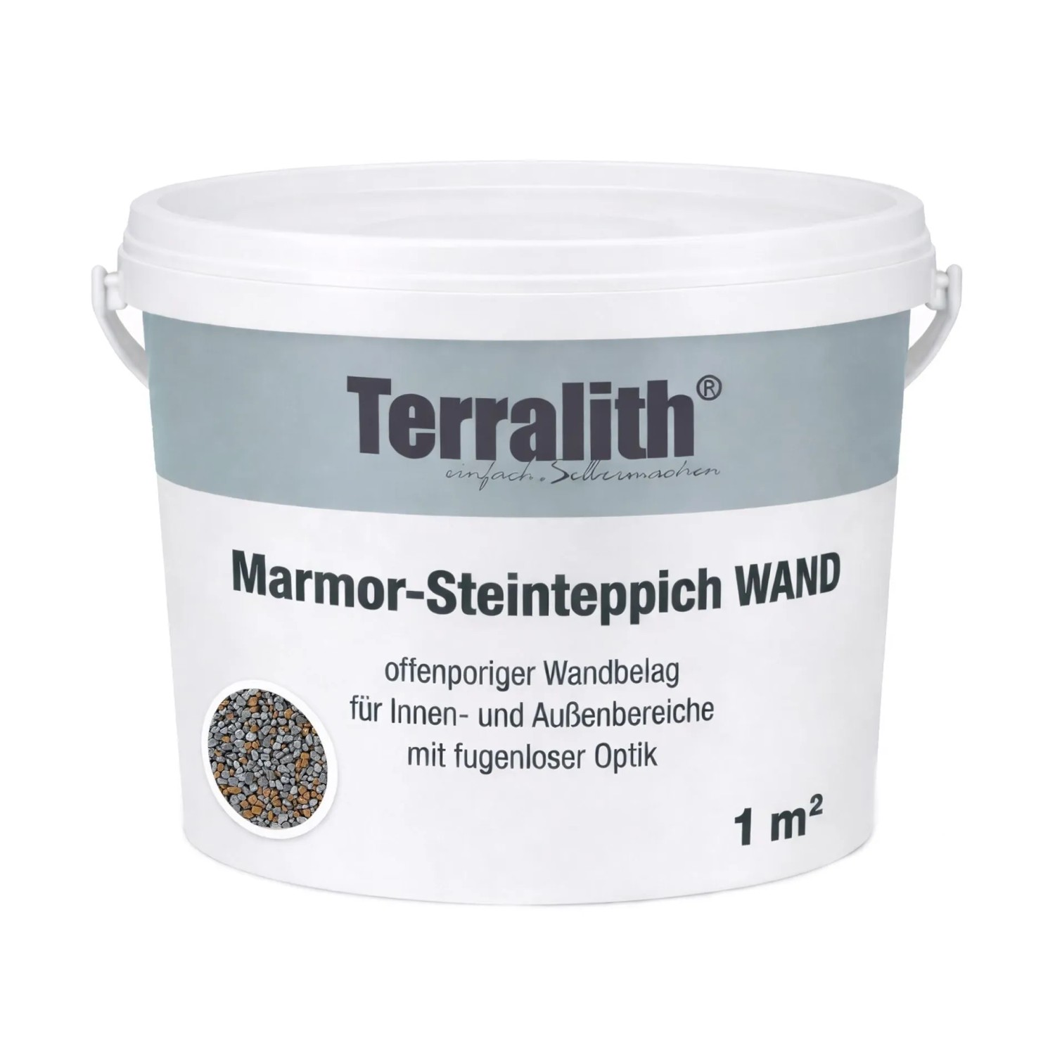Terralith Metallic Steinteppich Wand Metallic Mix 205 für 1 m²
