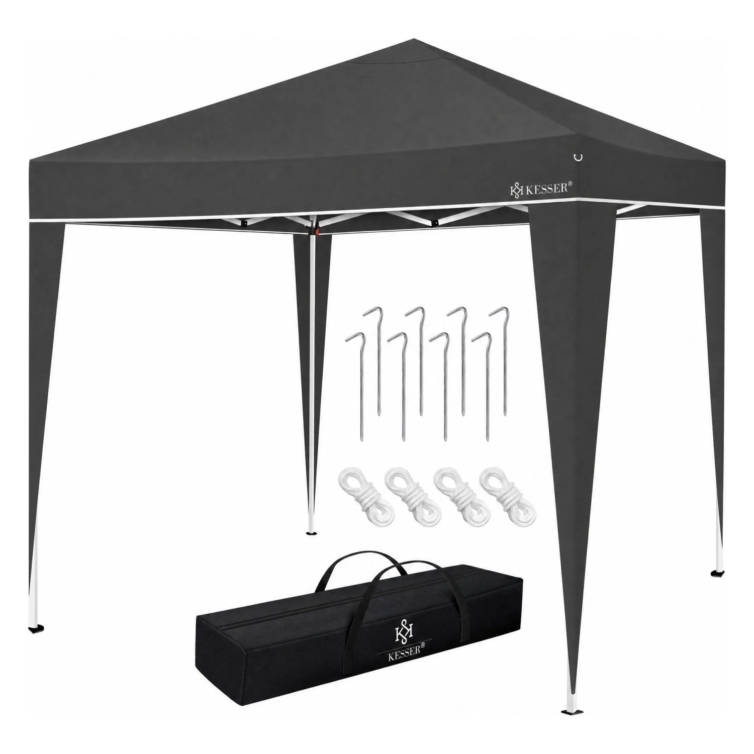 KESSER Faltpavillon mit Pop Up Klicksystem UV Schutz 50+ 3 x 3 m Anthrazit