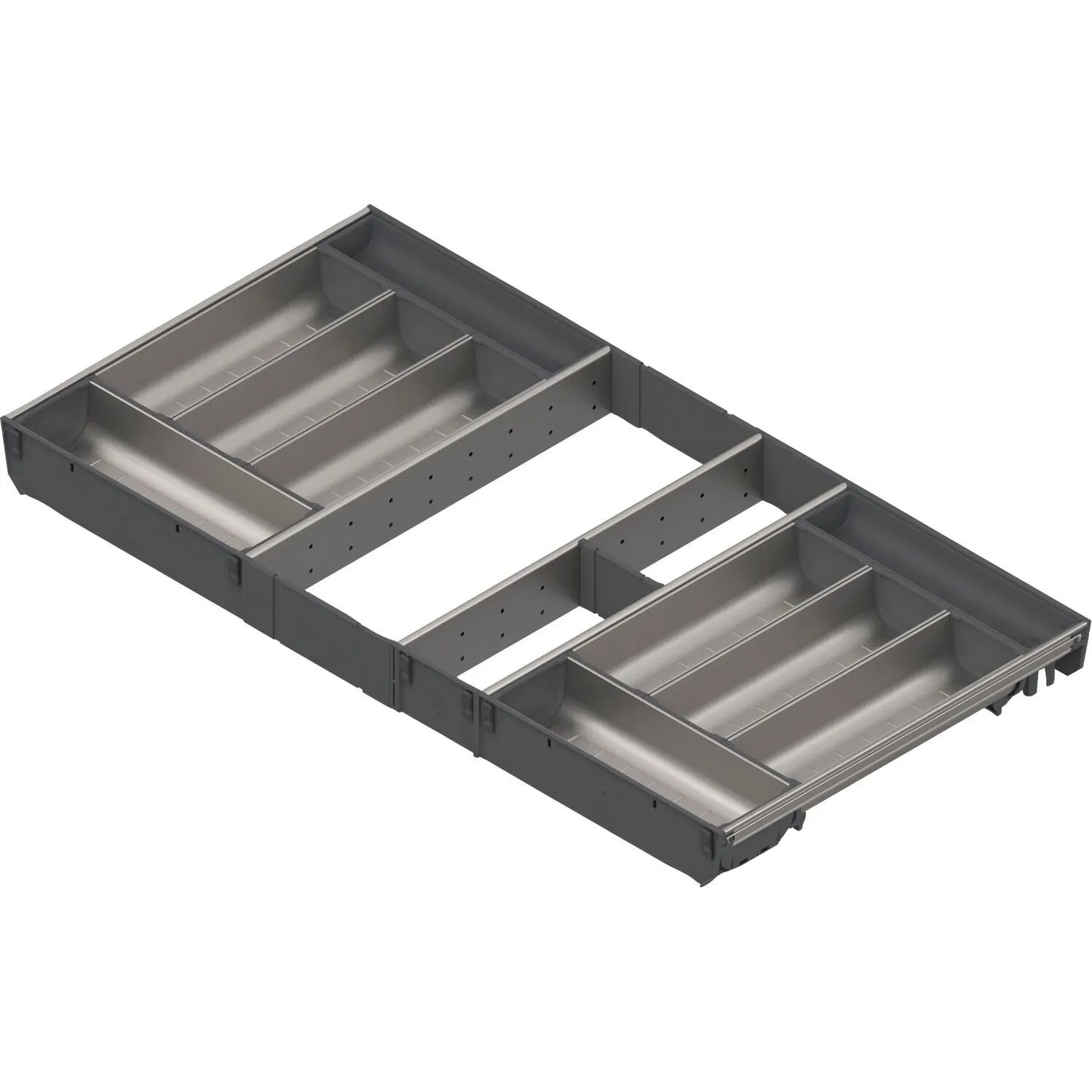Blum Besteckeinsatz Orga-Line Schalen-Set Korpusbreite 900 mm Nennlänge 450 mm Grau
