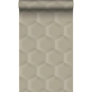 Origin Luxury Wallcoverings Tapete 3D Wabenmuster Sandbeige 53 Cm X 1005 Cm 348019