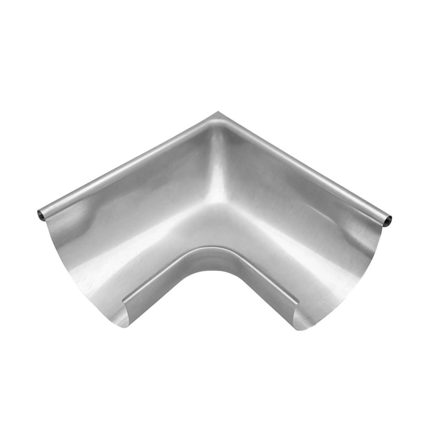Zambelli Rinnenwinkel 90 Grad Halbrund Außen 250/8 teilig  Zink Silber