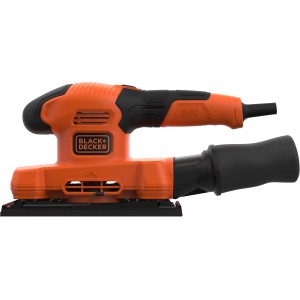 Black+Decker Schwingschleifer BEW220, 150 W, orange/schwarz. Schleifmaschine mit Staubfangbehälter.