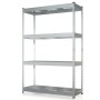 Floordirekt Schwerlastregal Yukon Rivet 4 Böden Verzinkt 180 x 120 x 45 cm