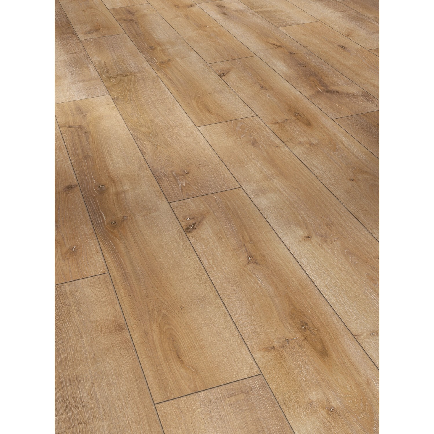 Verlegtes, wasserfestes Parador Laminat Classic 1050 in Eiche Montery Optik mit Fugen.