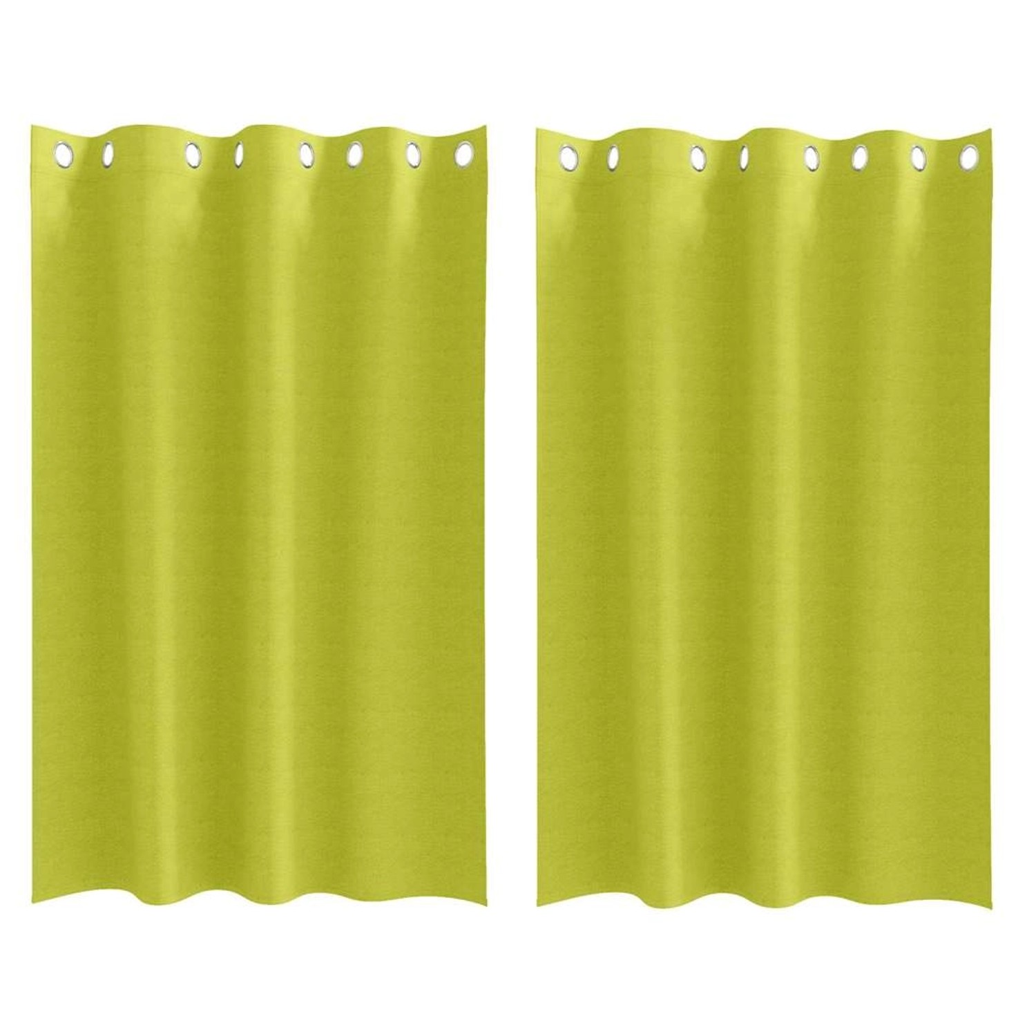 vidaXL Verdunkelungs-Vorhänge mit Ringen Grün Polyester 4107389