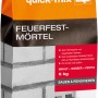 Quick-Mix Feuerfestmörtel 5 kg im Sack, geeignet zum Vermauern und Ausbessern von Feuerstellen.