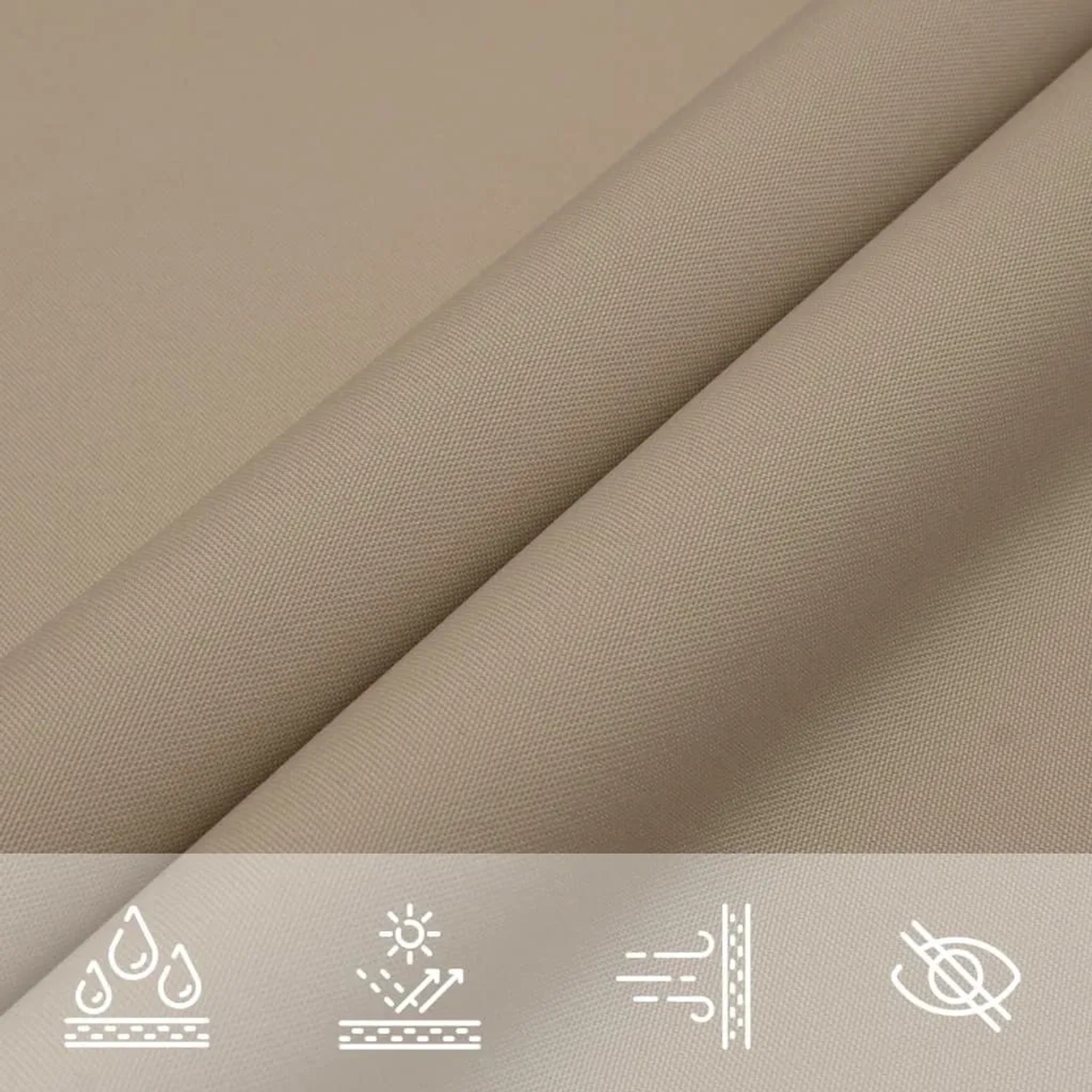 vidaXL Sonnensegel Oxford-Gewebe Quadratisch 5x5 m Taupe 135416_7
