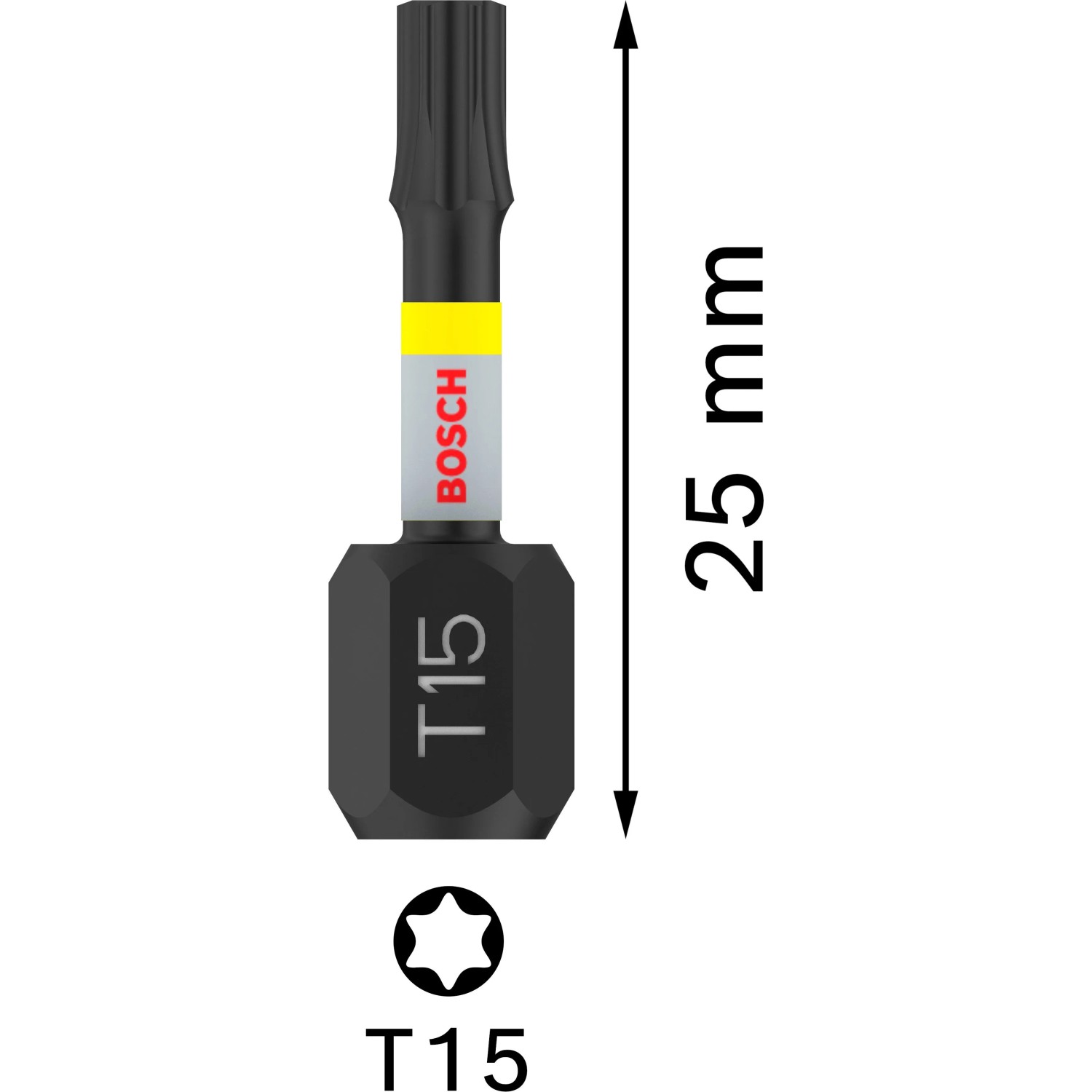Bosch T15-Schrauberbits Impact Control 2-teilig