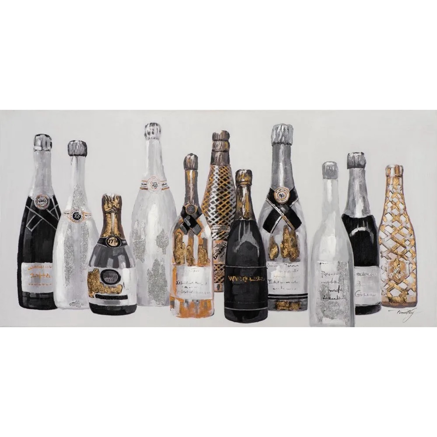 Art Universe Leinwandbild Sektparty II 60 x 120 cm