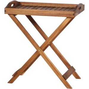 Siena Garden Tablett Astoria, beige, 60x40x70 cm, aus FSC®-Akazienholz, klappbar.