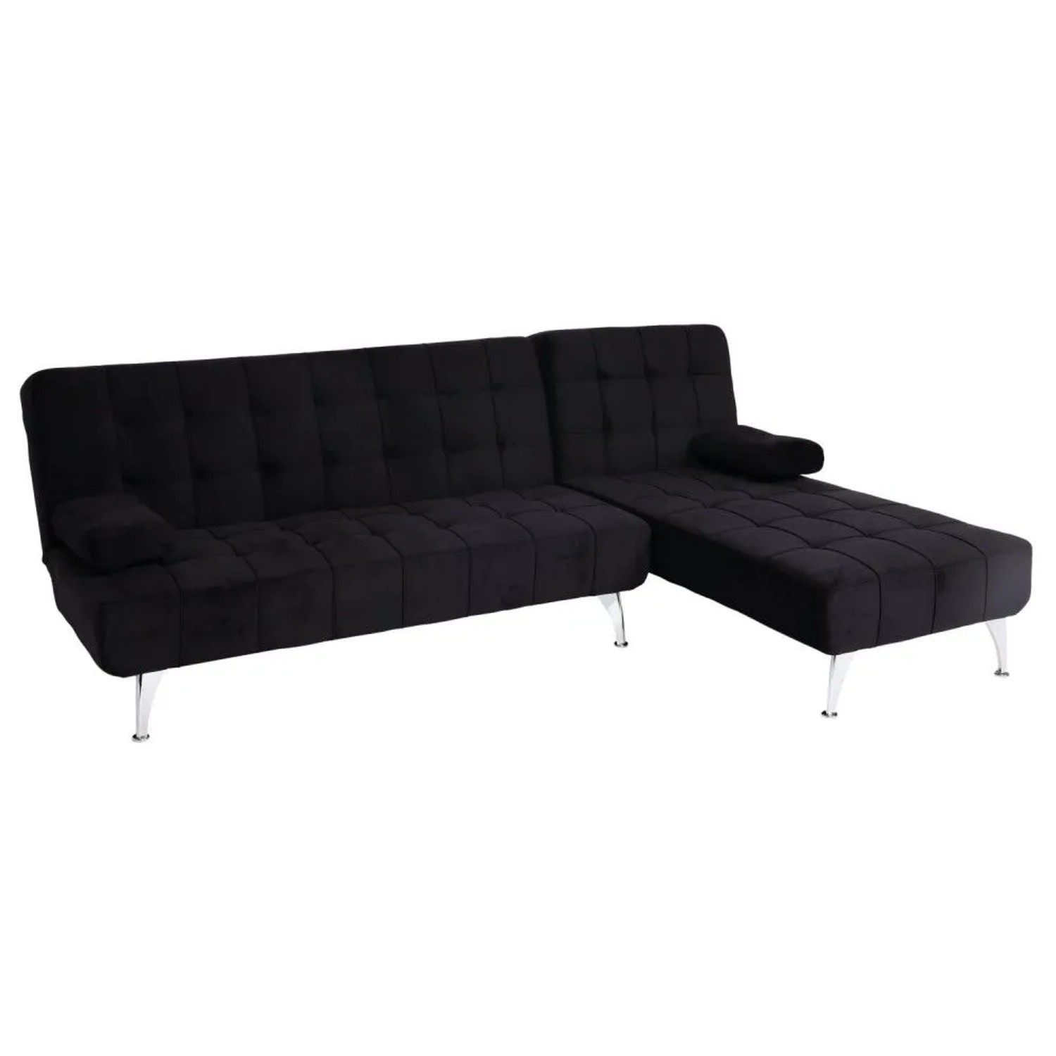 MCW Schlafsofa K22 Samt Schwarz