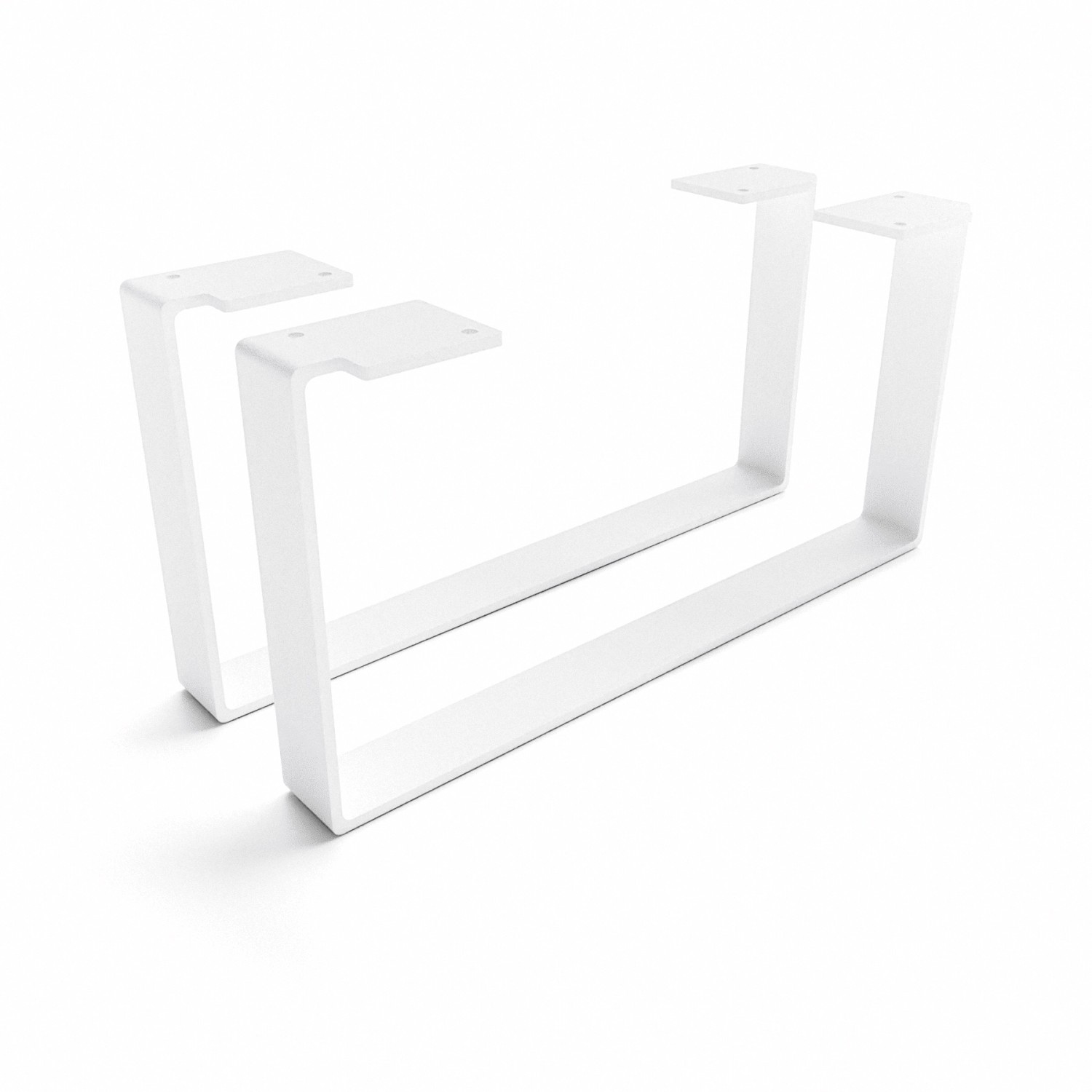 HEVVA Möbelfüße LUXEMBURG 20 cm Hoch 40 cm Tief 2er Set Weiß