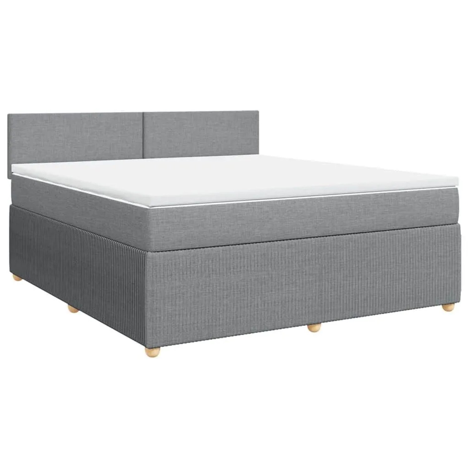 vidaXL Boxspringbett mit Matratze Hellgrau 180x200 cm Stoff 3289828 günstig online kaufen