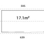 Grundriss Palmako Gartenhaus Amanda Slide, 595x300 cm, 17,1 m² Fläche.