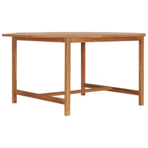 Quadratischer Gartentisch aus Teakholz, 150x150 cm, ideal für Garten und Terrasse.