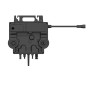 Growatt NEO800M-X Mikro-Wechselrichter Starter-Set für Balkonkraftwerke, schwarzes Gehäuse mit Kabel.