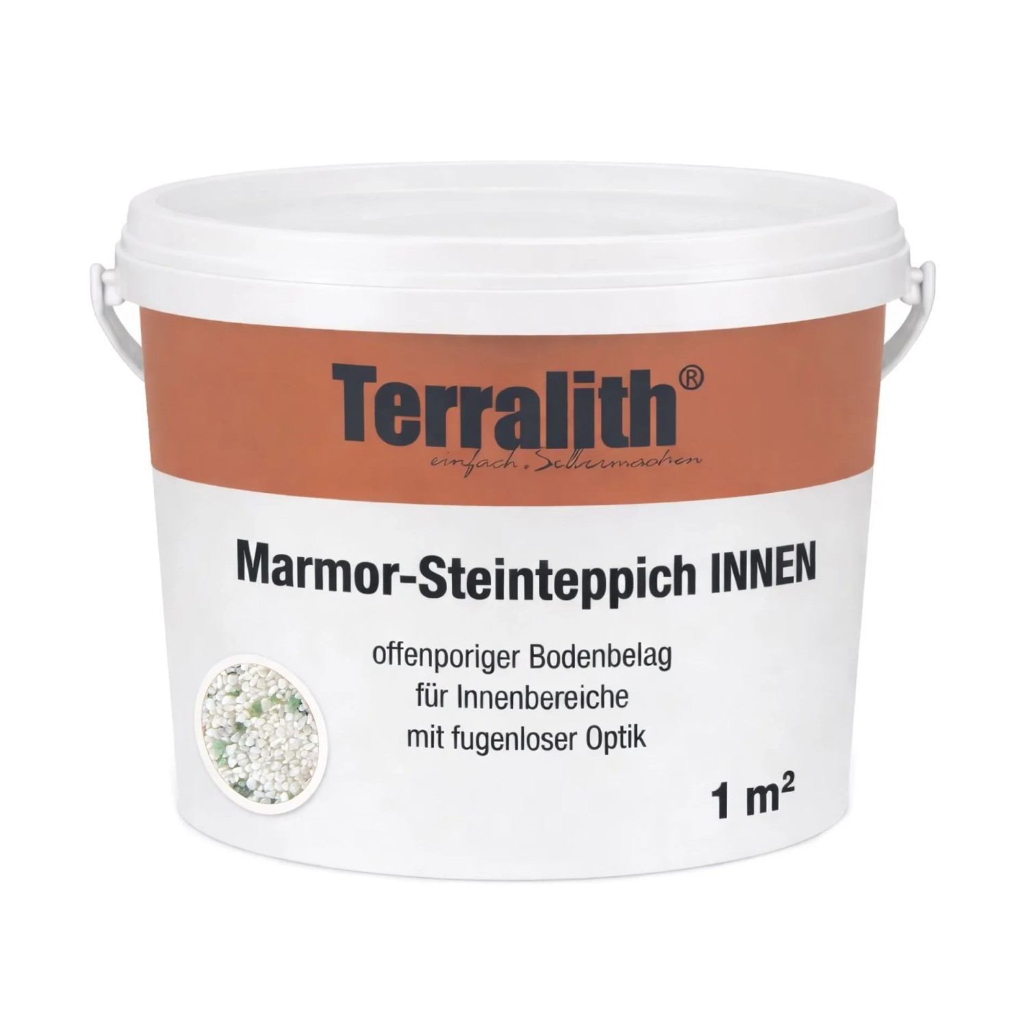 Terralith Edelsteinteppich Aventurin Bianco 1 m² Innen