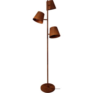 Luce Design Stehleuchte Colt, 3-flammig, Edelrost, Ø 49 cm. Design-Stehlampe im Industrial-Look.