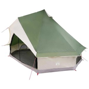 vidaXL Familien-Tipi-Zelt mit Dach Grün und Beige 400 x 346 x 250 cm 42000978