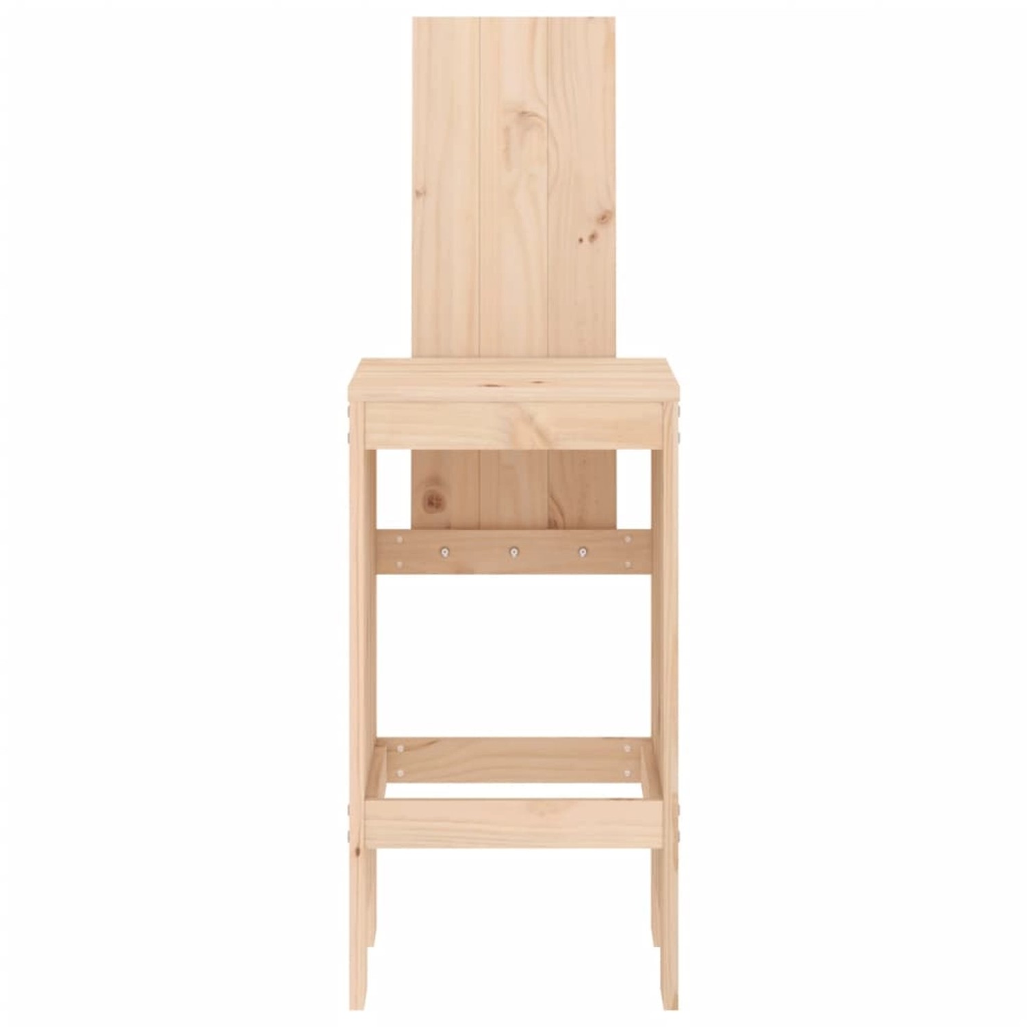 2er Set Barhocker aus Kiefernholz, 40x42x120cm, für Terrasse & Balkon.