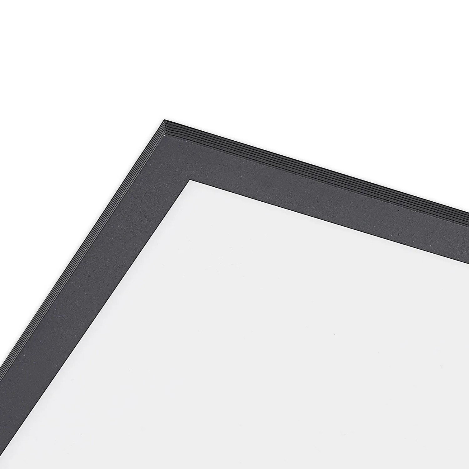Modernes Lindby LED Panel Nelios in Schwarz, Aluminium, quadratisch, für Wohnräume.