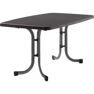 Sieger Klapptisch Boulevard, eisengrau/anthrazit, 150x90 cm. Gartentisch mit Klappfunktion und wetterfester Oberfläche.