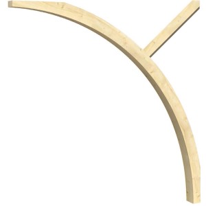 Skan Holz Einfahrtsbogen aus Leimholz, schiefergrau lasiert, für Carport-Zubehör.